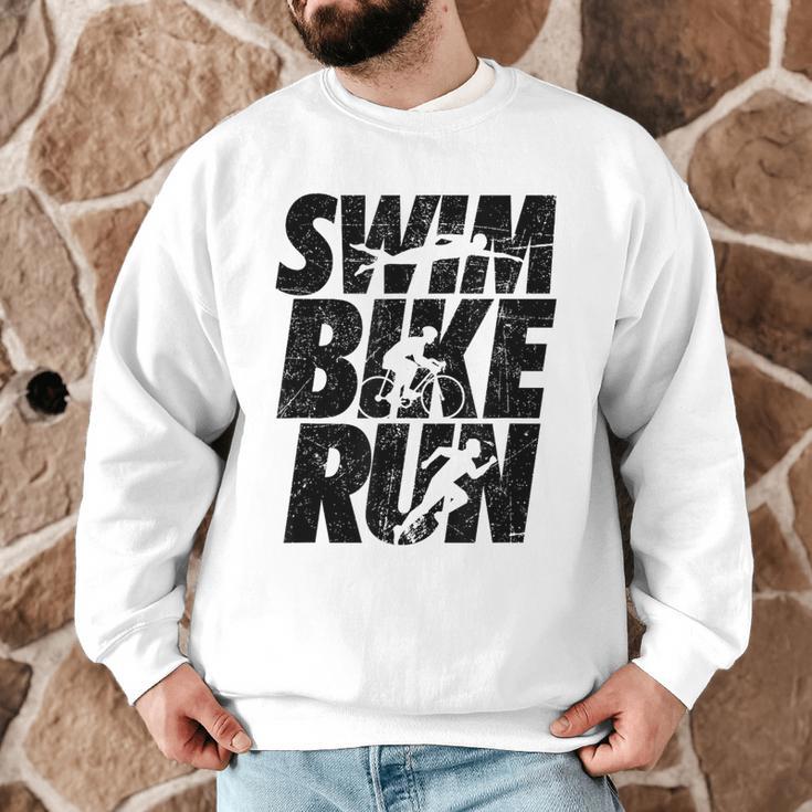 Swimming Cycling Running Triathlon Running Swimming Men Graphic Sweatshirt Swimming Cycling Running Triathlon Running Swimming Men Graphic Sweatshirt