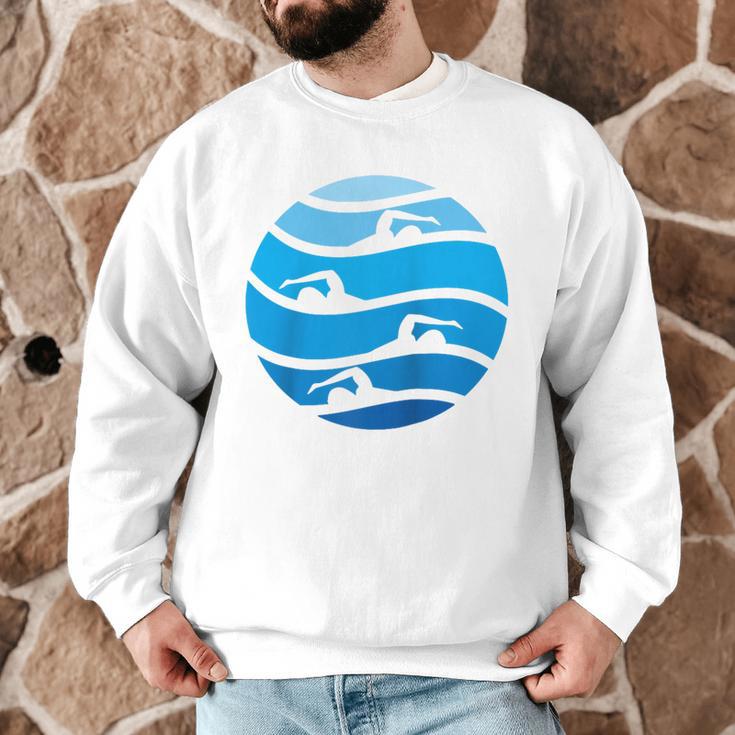 Swimming Freestyle Raglan Baseball Tee Men Graphic Sweatshirt Swimming Freestyle Raglan Baseball Tee Men Graphic Sweatshirt