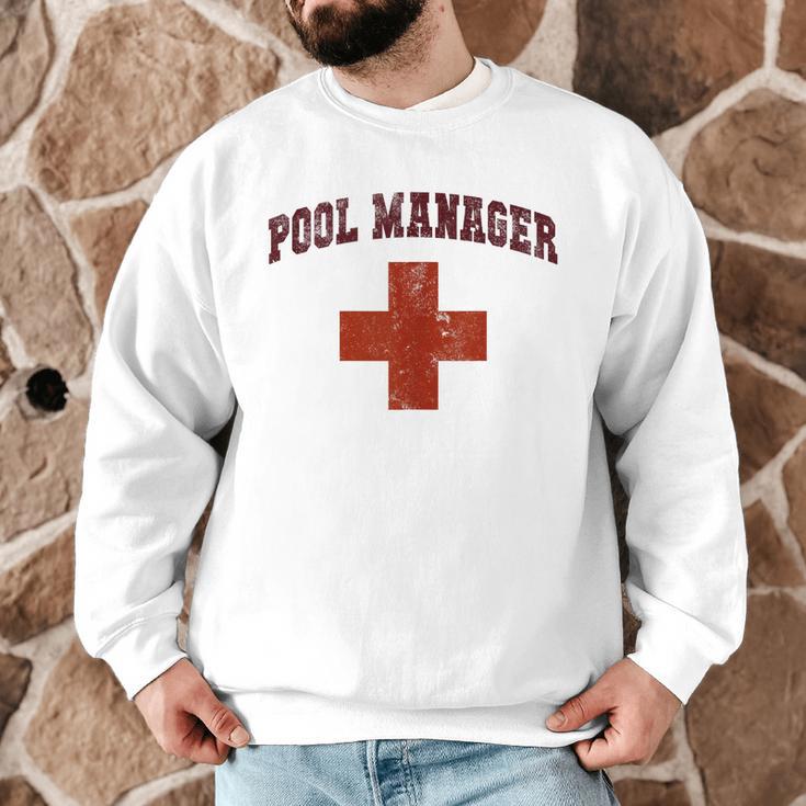 Swimming Pool Manager Beach Vacay Lifeguards Swim Cruise Men Graphic Sweatshirt