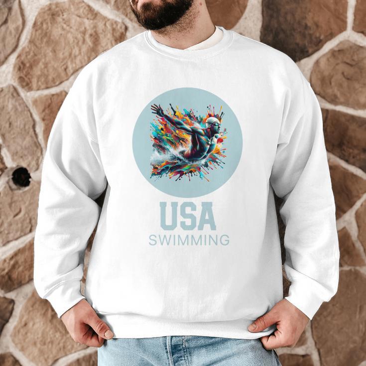 SWIMMING SPORT COMPETITIVE SWIM Men Graphic Sweatshirt SWIMMING SPORT COMPETITIVE SWIM Men Graphic Sweatshirt