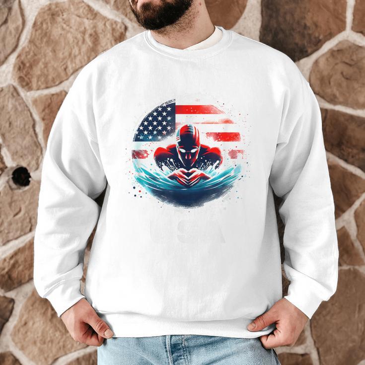 Swimming United States American Swimming Apparel Swimming Men Graphic Sweatshirt Swimming United States American Swimming Apparel Swimming Men Graphic Sweatshirt
