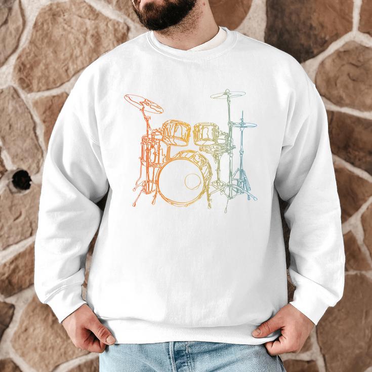 Vintage Drummer Drum Kit Men Graphic Sweatshirt Vintage Drummer Drum Kit Men Graphic Sweatshirt