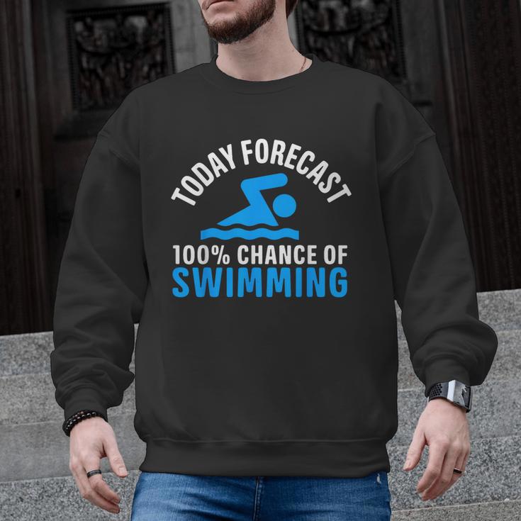 100 Chance Of Swimming Swimmer Swimming Men Graphic Sweatshirt, trending gift