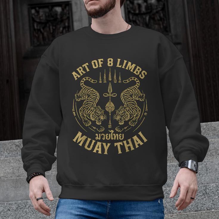 Art Of 8 Limbs MMA Tiger Muay Thai Fighter Muay Thai Men Graphic Sweatshirt