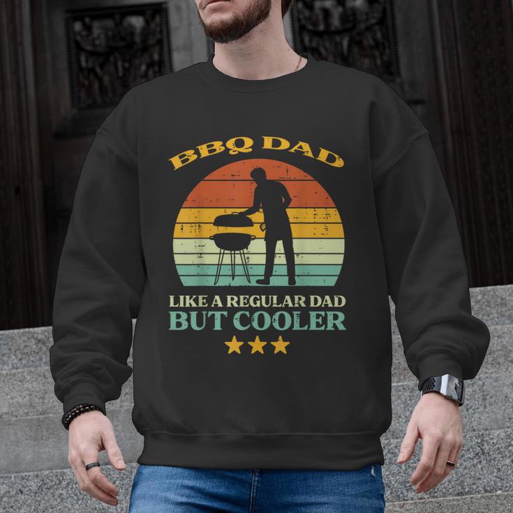 Bbq Dad Cooler Retro Barbecue Grill Fathers Day Daddy Papa Men Graphic Sweatshirt