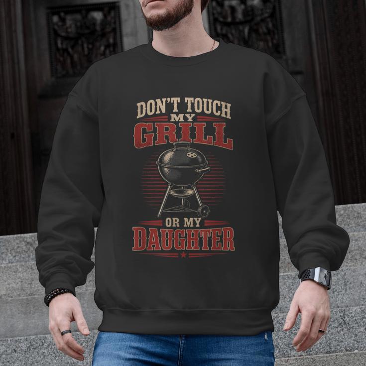 BBQ Dad Don't Touch My Grill Or My Daughter Men Graphic Sweatshirt