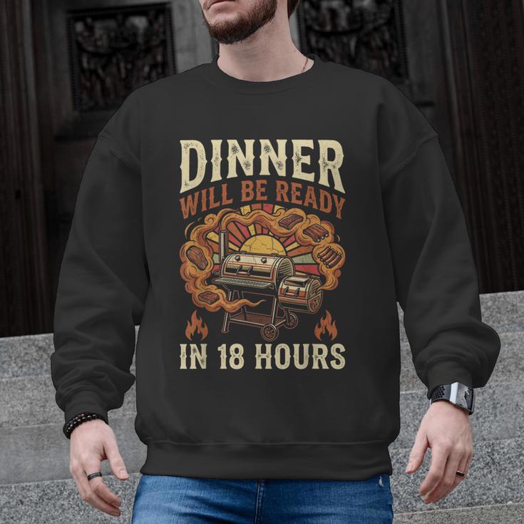 BBQ Dad Smoking Meat Smoker Barbecue Men Graphic Sweatshirt