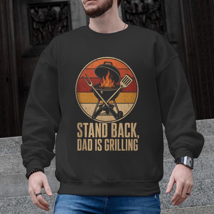 BBQ Dad Stand Back Dad Is Grilling Men Graphic Sweatshirt