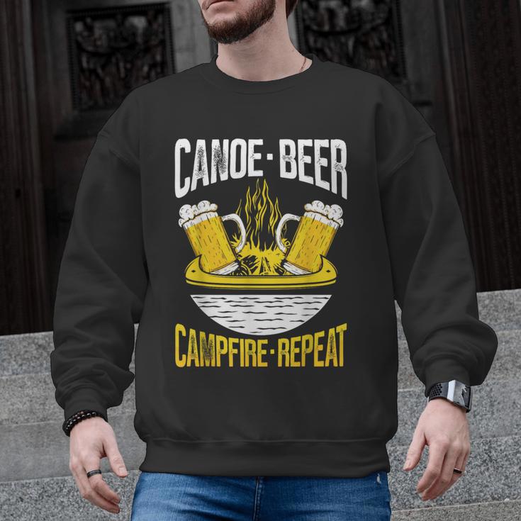 Canoe Beer Campfire Repeat Kayak Canoe Men Graphic Sweatshirt