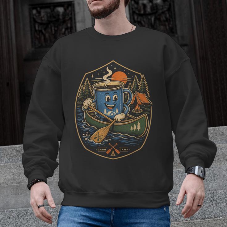 Canoe Camp Coffee Canoeing Paddle Men Graphic Sweatshirt