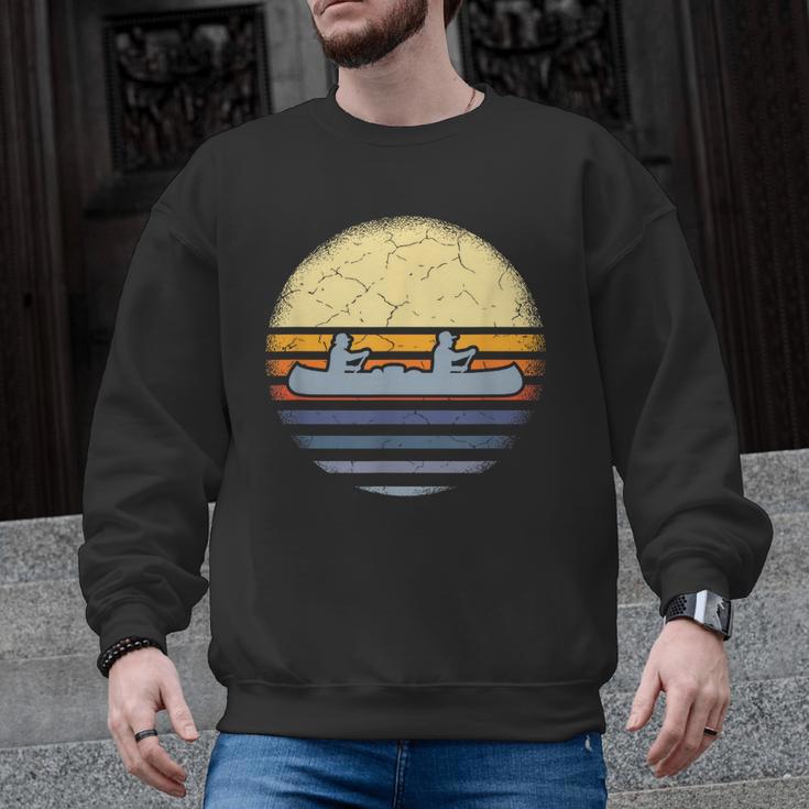 Canoe Canoeing Vintage Sunset Men Graphic Sweatshirt