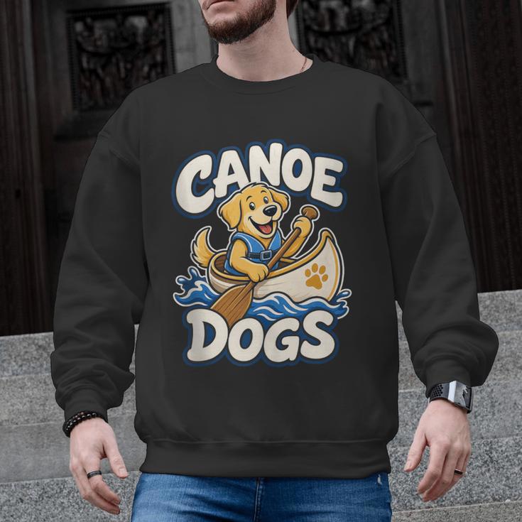 Canoe Dogs Golden Retriever Paddling Graphic Men Graphic Sweatshirt, trending gift