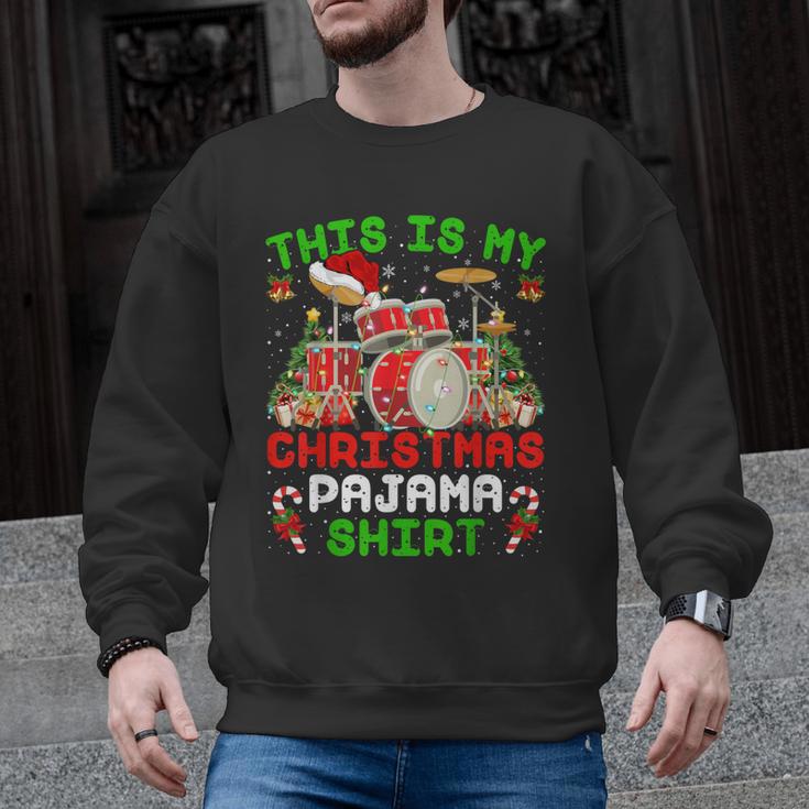 This Is My Christmas Pajama Shirt Drum Kit Christmas Men Graphic Sweatshirt
