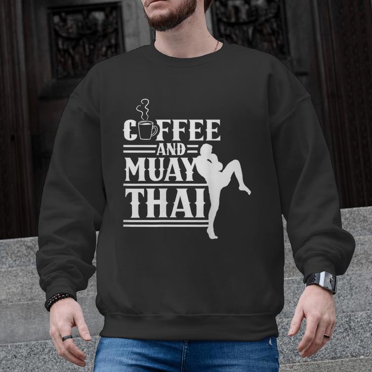 Coffee And Muay Thai Martial Arts Boxing Hobby Fighter Men Graphic Sweatshirt