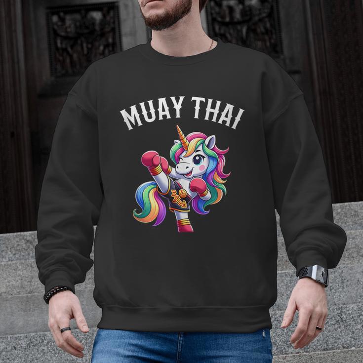 Cute Muay Thai Unicorn Men Graphic Sweatshirt