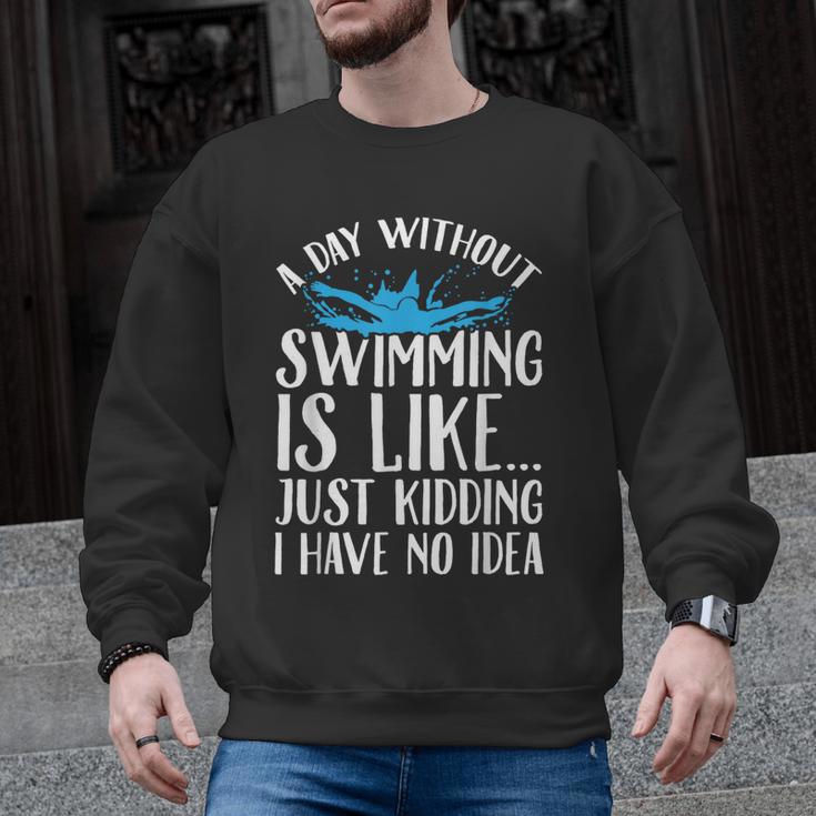 A Day Without Swimming Is Like Swimming Swimmer T-Shirt Men Graphic Sweatshirt
