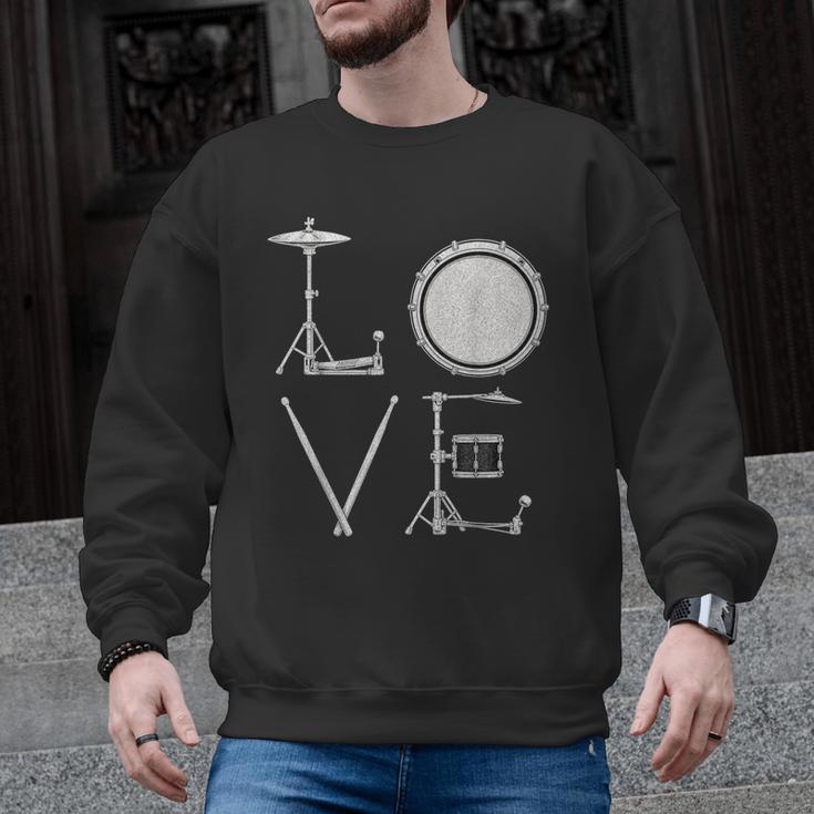 Drum Kit Love Illustration For Music Enthusiasts Men Graphic Sweatshirt, trending gift Drum Kit Love Illustration For Music Enthusiasts Men Graphic Sweatshirt, trending gift