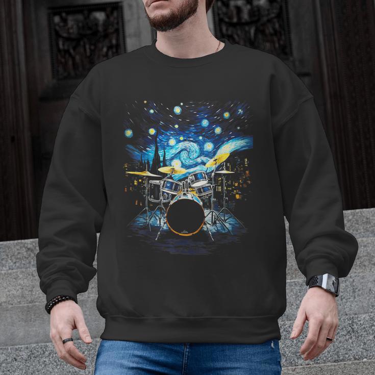 Drum Kit Percussionist Drummer Van Gogh Drums Men Graphic Sweatshirt, trending gift
