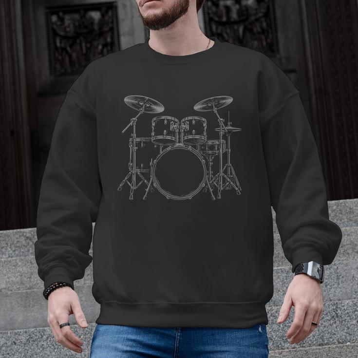 Drum Kit Rock Music Percussion Men Graphic Sweatshirt