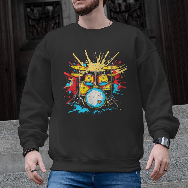 Drum Kit Steamwave Music Band Men Graphic Sweatshirt
