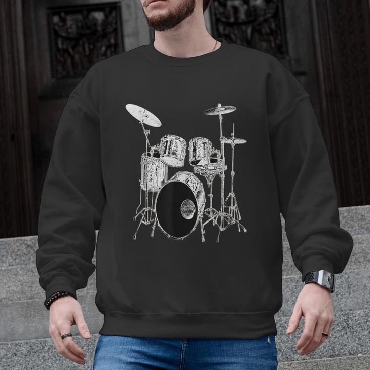 Drums Drum Kit Music Men Graphic Sweatshirt