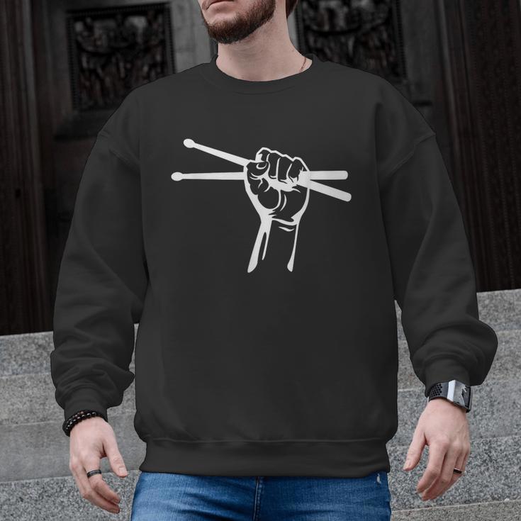 Drumsticks Hand Drum Kit Drummer Men Graphic Sweatshirt