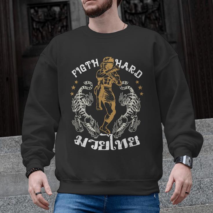 Fight Hard Traditional Fighter Muay Thai Men Graphic Sweatshirt