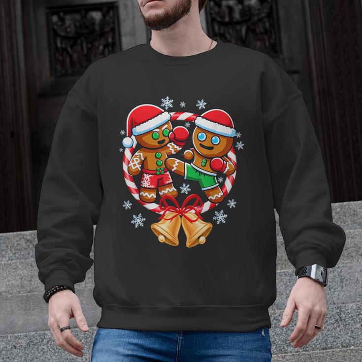 Gingerbread Cookies Christmas Fighting Muay Thai Men Graphic Sweatshirt, trending gift