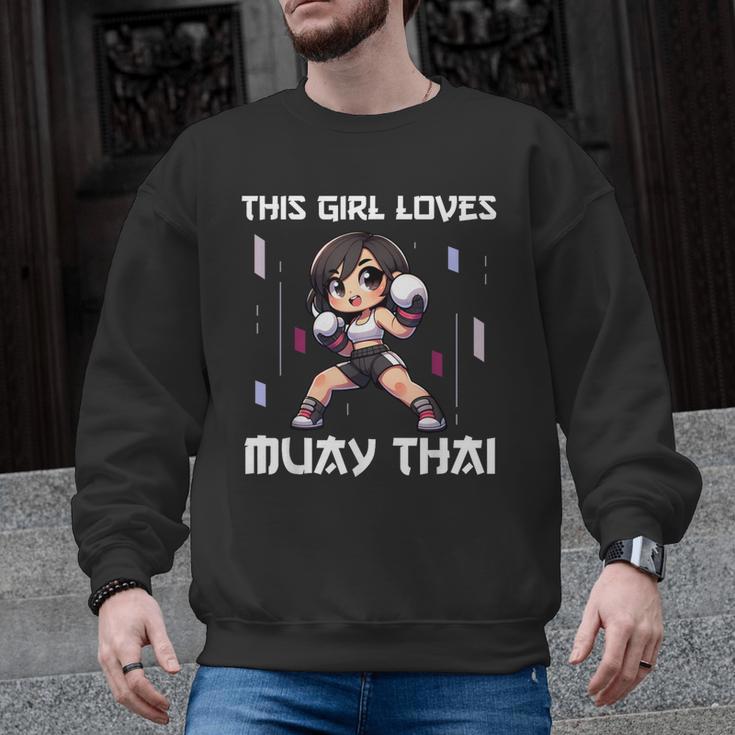 This Girl Loves Muay Thai Muay Thai Girls Kids Men Graphic Sweatshirt