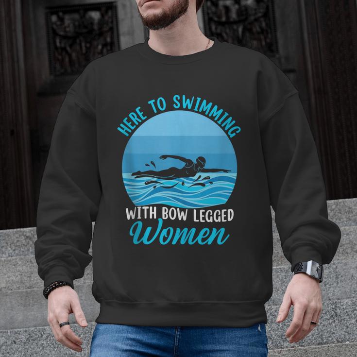 Here's To Swimming With Bow Legged Women Swimming Men Graphic Sweatshirt