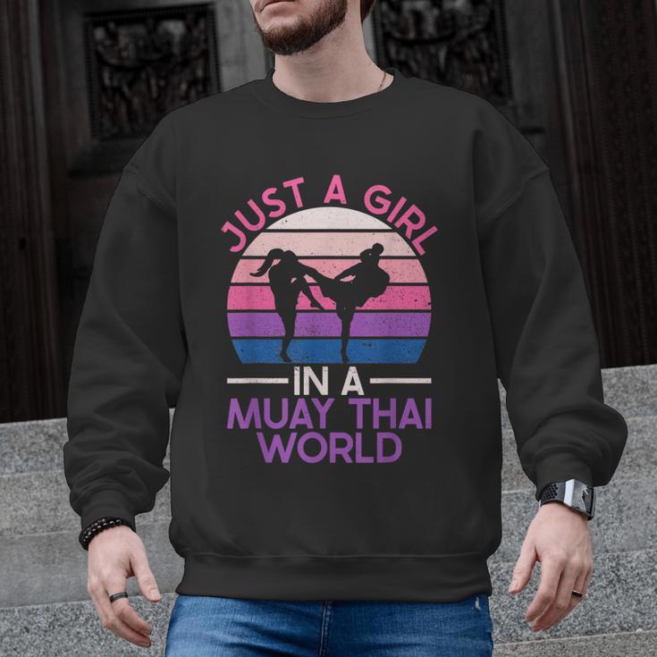 Just A Girl In A Muay Thai World Muay Thai Boxing Men Graphic Sweatshirt, trending gift Just A Girl In A Muay Thai World Muay Thai Boxing Men Graphic Sweatshirt, trending gift