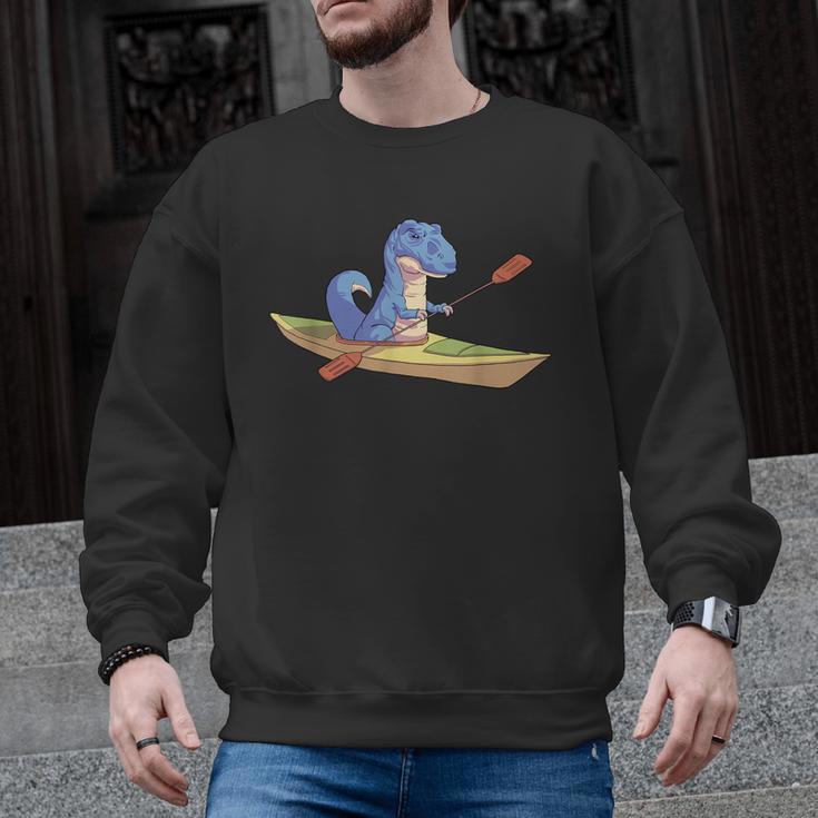 Kayak T Rex Dinosaur Canoe Shirt Kayak For Children Men Graphic Sweatshirt
