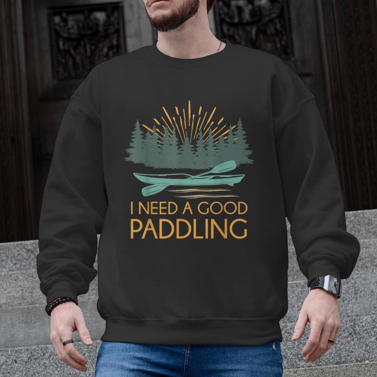 Kayaking Outdoor Water Sports Canoeing Paddle Kayak Men Graphic Sweatshirt