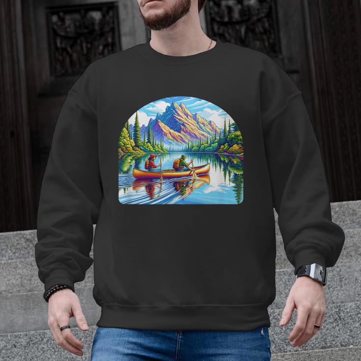 Lake Canoeing Canoe Men Graphic Sweatshirt