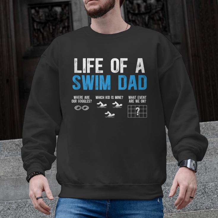 Life Of A Swim Dad Of A Swimmer Dad Swimming Father Men Graphic Sweatshirt