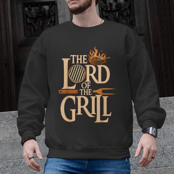 Lord Of The Grill BBQ Daddy Nerd Dad Men Graphic Sweatshirt