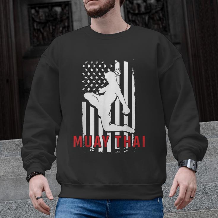 Muay Thai American Flag Fighter Patriotic Men Graphic Sweatshirt, trending gift Muay Thai American Flag Fighter Patriotic Men Graphic Sweatshirt, trending gift