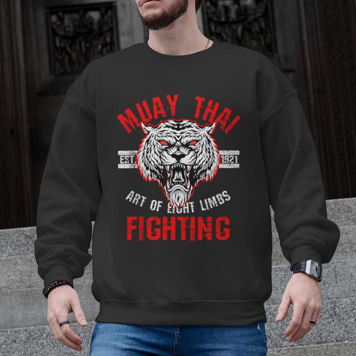 Muay Thai Art Of Eight Limbs Sak Yant Thai Boxing MMA Arts Men Graphic Sweatshirt