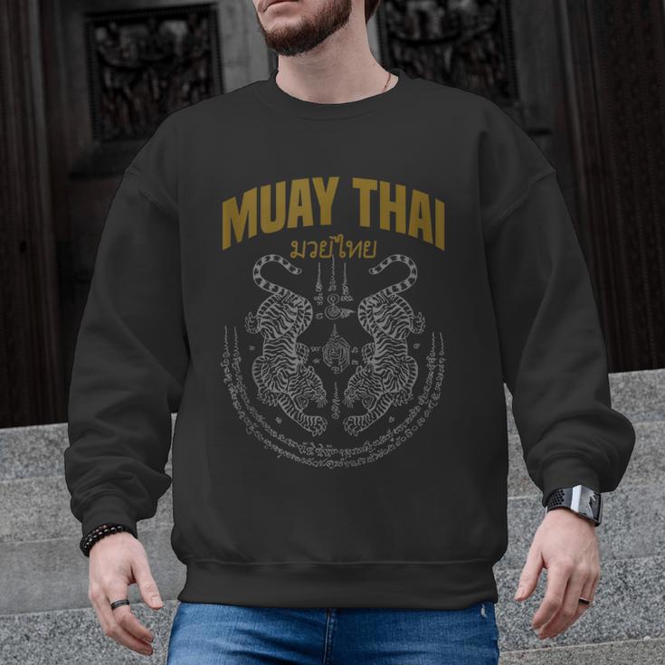 Muay Thai Art Twin Tigers Muay Thai Fighter MMA Martial Arts Men Graphic Sweatshirt