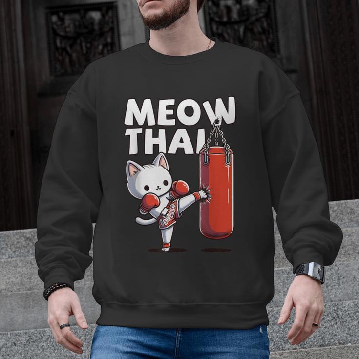 Muay Thai Cat Meow Thai Thai Boxing For Youth Muay Thai Men Graphic Sweatshirt, trending gift