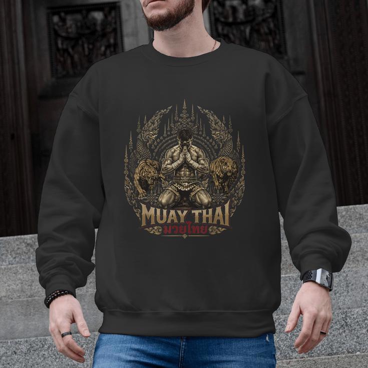 Muay Thai Clinch Vintage Thai Boxing Fighter Art Men Graphic Sweatshirt, trending gift Muay Thai Clinch Vintage Thai Boxing Fighter Art Men Graphic Sweatshirt, trending gift