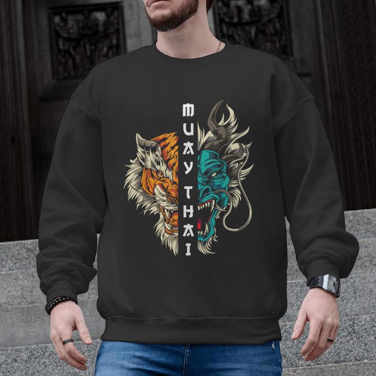 Muay Thai Dragon Tiger Men Graphic Sweatshirt