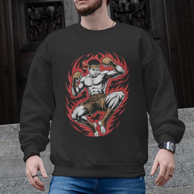 Muay Thai Elbow Strike Silhouette Minimal Clean Sport Men Graphic Sweatshirt, trending gift Muay Thai Elbow Strike Silhouette Minimal Clean Sport Men Graphic Sweatshirt, trending gift