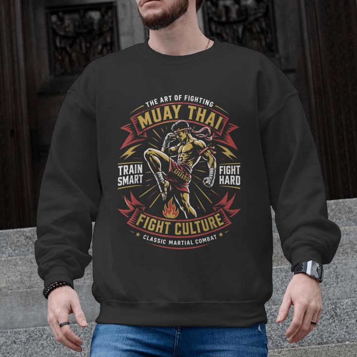 Muay Thai Fighter Training Thai Boxing Coach Men Graphic Sweatshirt