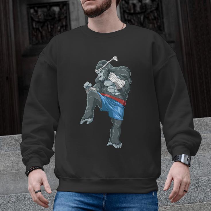 Muay Thai Gorilla Thai Boxing Men Graphic Sweatshirt, trending gift
