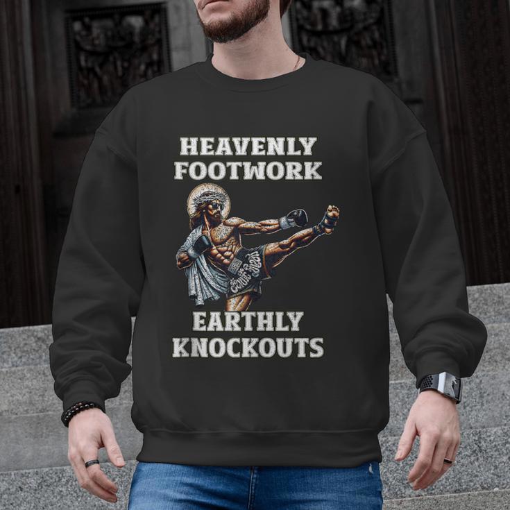 Muay Thai Lord Jesus Kickboxing Christian Men Graphic Sweatshirt