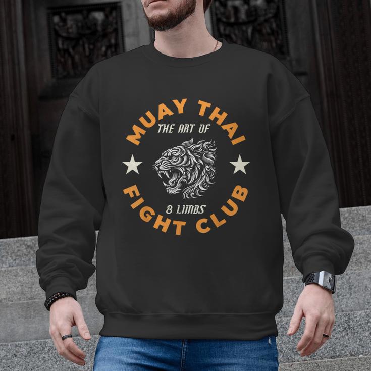Muay Thai MMA Fight Tattoo Tiger Art Of 8 Limbs Kickboxing Men Graphic Sweatshirt