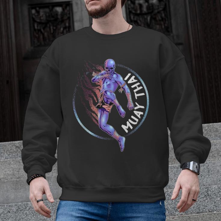 Muay Thai Skeleton Men Graphic Sweatshirt