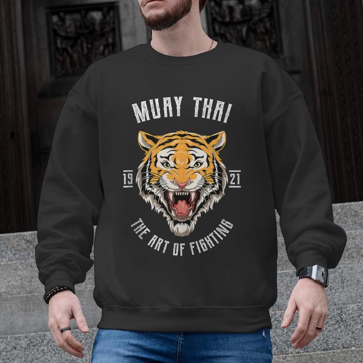 Muay Thai Tiger Thai Boxing Men Graphic Sweatshirt
