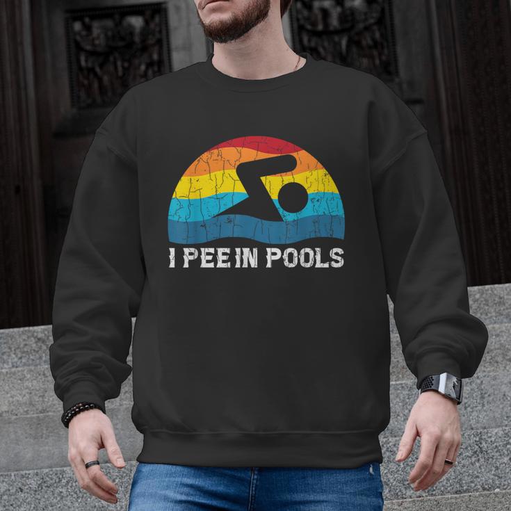 I Pee In Pools Swimmer Swimming Coach Player Graphic Men Graphic Sweatshirt